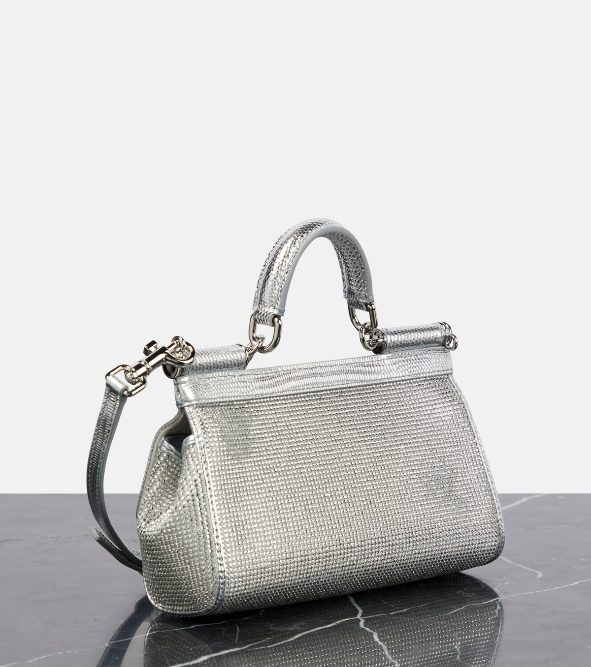 Dolce & Gabbana Silver Kim Kardashian Small Sicily Bag