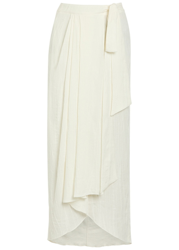 Photo: Delos Ayla Wrap Woven Skirt White