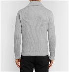 TOM FORD - Steve McQueen Shawl-Collar Ribbed Cashmere Cardigan - Men - Gray