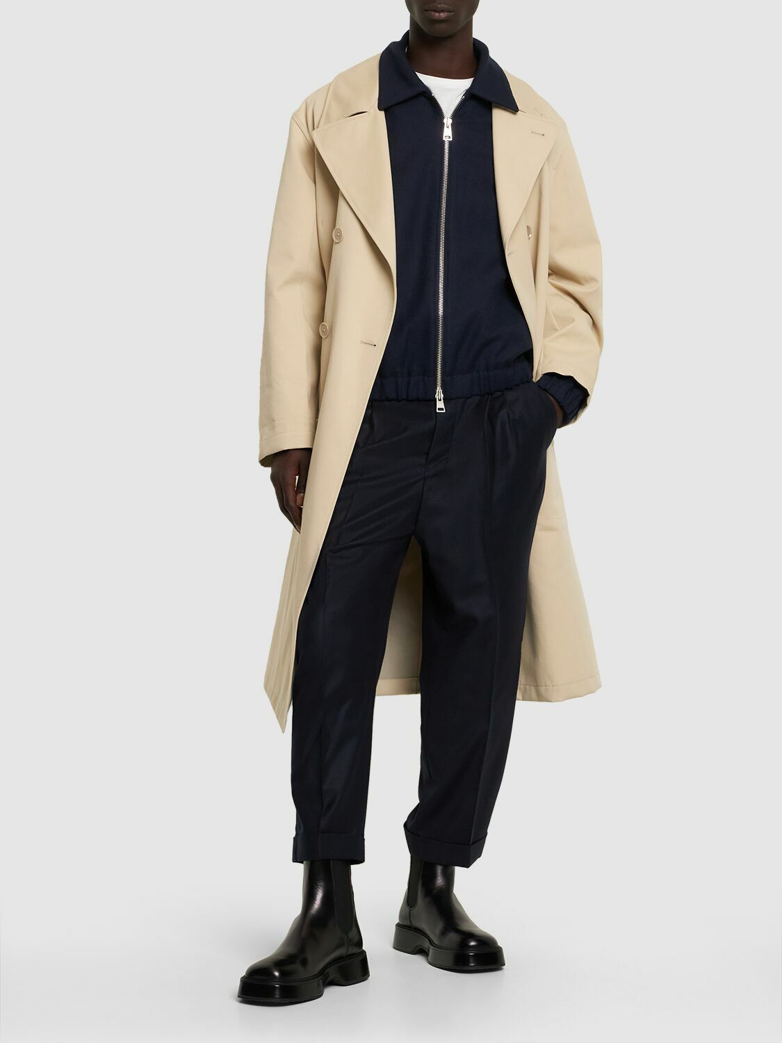 AMI PARIS - Wool Cropped Pants