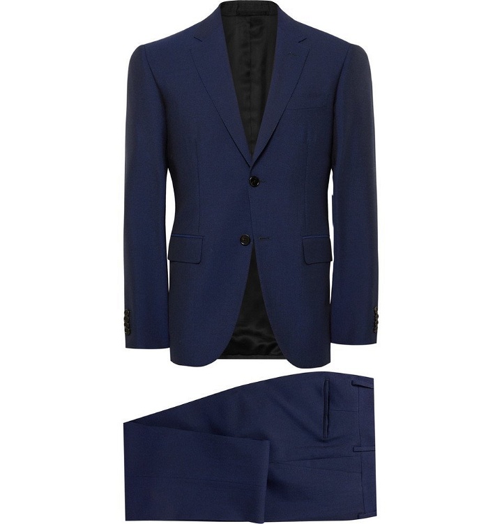 Photo: Berluti - Navy Slim-Fit Wool and Mohair-Blend Suit - Men - Navy
