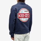 Kenzo Paris Men's Kenzo Globe Classic Cardigan in Midnight Blue