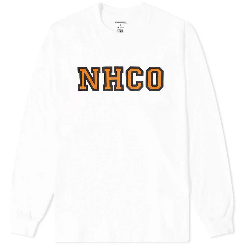 Neighborhood Men's Long Sleeve NH-11 T-Shirt in White Neighborhood