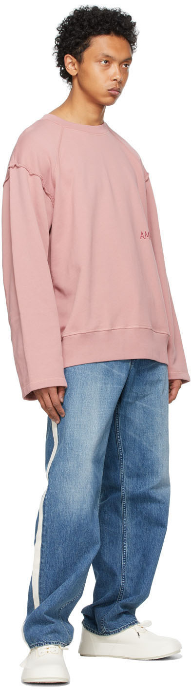 Ambush Pink Raw Edge Sweatshirt Ambush