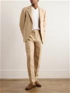 Brunello Cucinelli - Honeycomb-Knit Cotton Polo Shirt - White