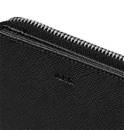 A.P.C. - Cross-Grain Leather Zip-Around Wallet - Black