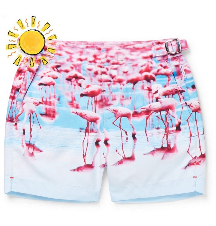 Photo: Orlebar Brown - Boys Age 4 - 12 Russell Printed Swim Shorts - Men - Pink