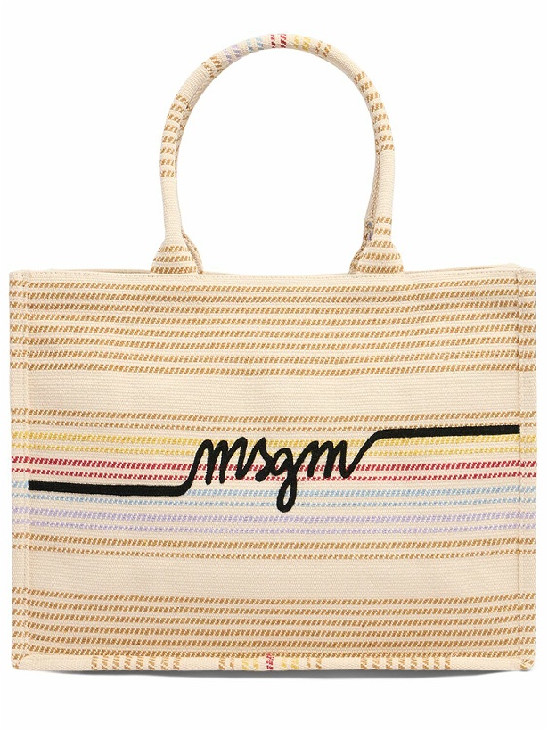 Photo: MSGM Medium Canvas Tote Bag