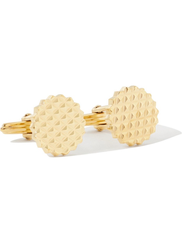 Photo: Lanvin - Engraved Yellow Gold-Plated Cufflinks