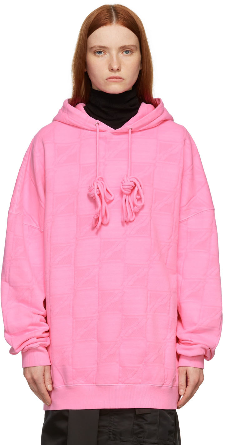 We11done Pink Oversized Hoodie We11done