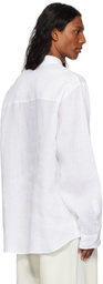 Dsquared2 White 'Summer Lovers' Oversized Linen Shirt
