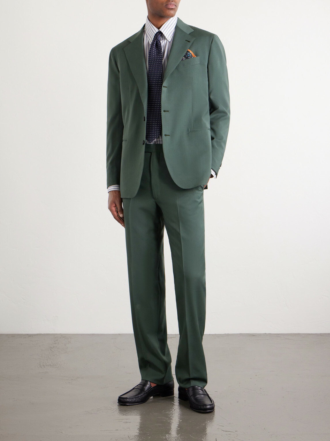 J. Mueser - Weaverly Virgin Wool Suit Jacket - Green