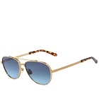Moscot Shav Sunglasses in Gold/Blue