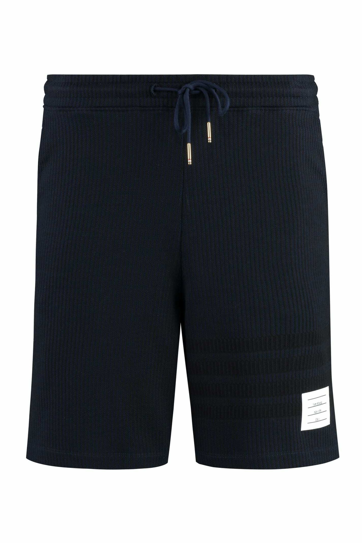 Tシャツ・カットソー THOM BROWNE SPORTY RIPSTOP BERMUDA SHORTS WITH JERSEY LINING Thom Browne - Straight-Leg Striped Cotton-Jersey and Ripstop