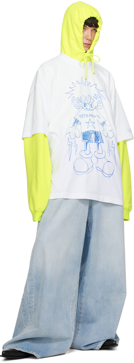 VETEMENTS White Scribbled Teen T-Shirt