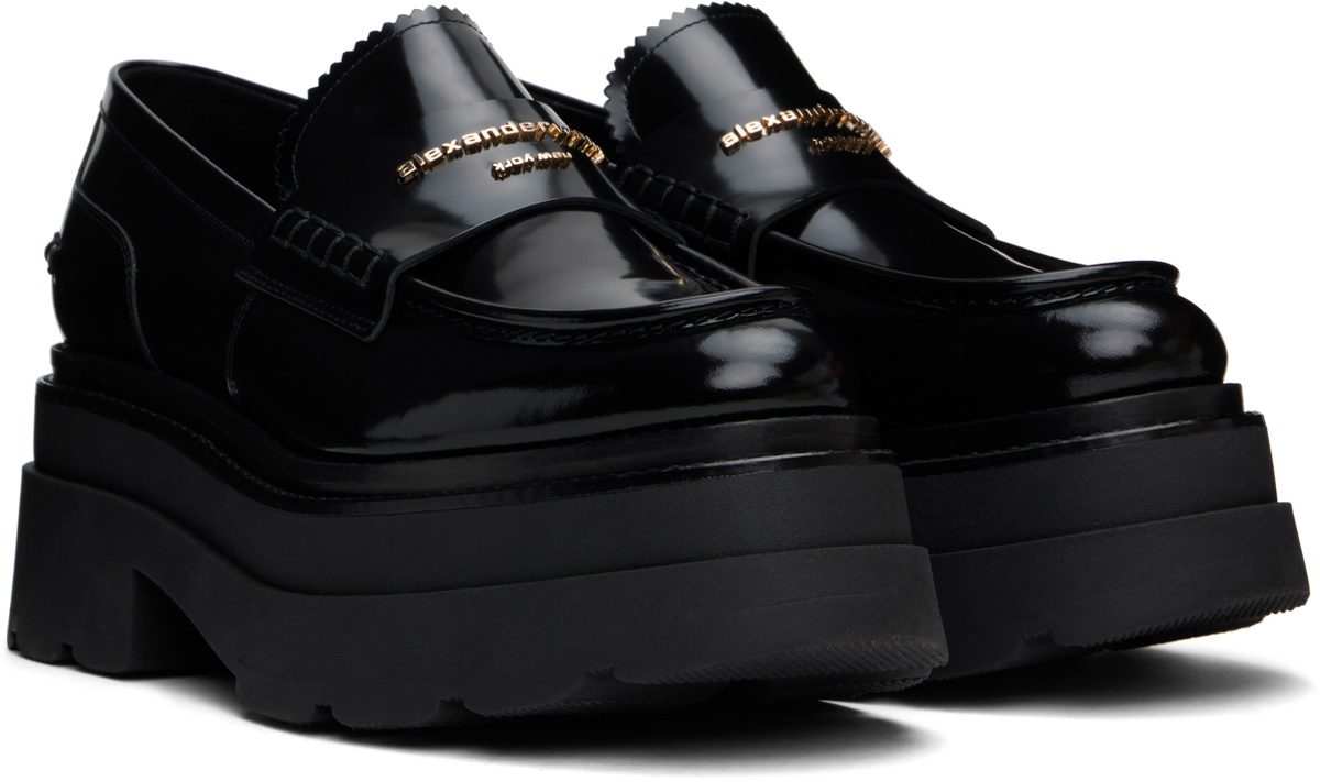 Alexander Wang Black Carter Platform Loafers