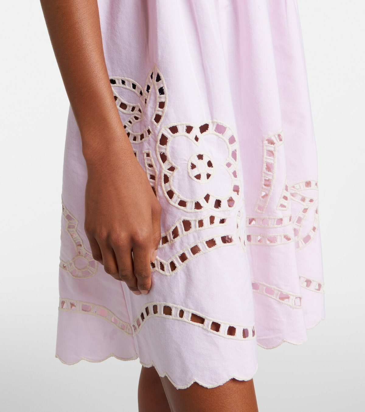 Juliet Dunn Broderie anglaise cotton minidress