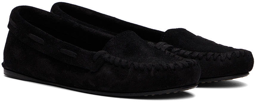 The Row Black Mabel Moc Loafers The Row