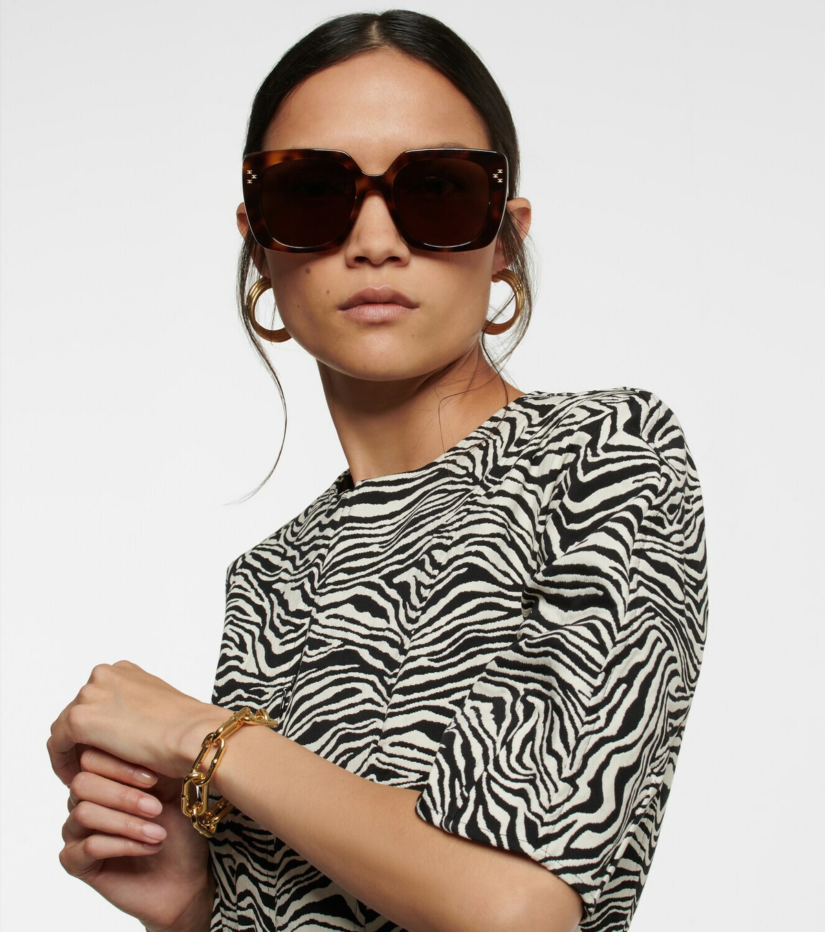 サングラス Celine Eyewear Oversized square sunglasses Black Oversized square-frame acetate sunglasses | CELINE