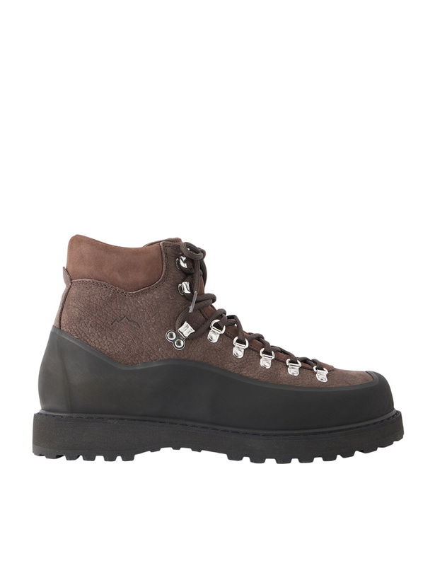 Photo: Diemme - Roccia Vet Rubber-Trimmed Nubuck Hiking Boots - Brown