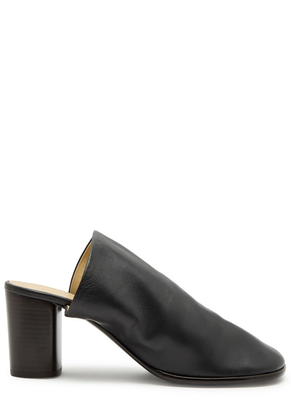 Photo: Lemaire Glove 80 Leather Mules Dark Brown