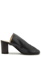 Lemaire Glove 80 Leather Mules Dark Brown