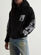RRR123 - Heritage CVA Logo-Print Cotton-Jersey Hoodie - Black