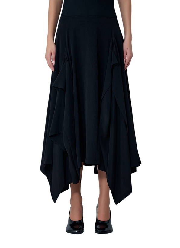 Photo: Yohji Yamamoto Paneled Flare Midi Skirt
