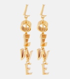 Loewe Logo sterling silver drop earrings