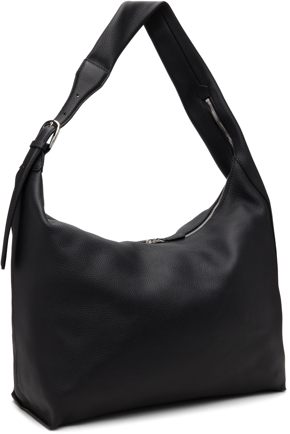 TONYWACK Black Soft Grain Leather Curve Bag