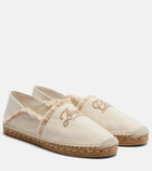 Jimmy Choo Avi embroidered canvas espadrilles