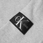 Calvin Klein Men's Monogram Sleeve Badge Sweat in Light Grey Heather