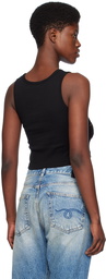 R13 Black Distressed Tank Top