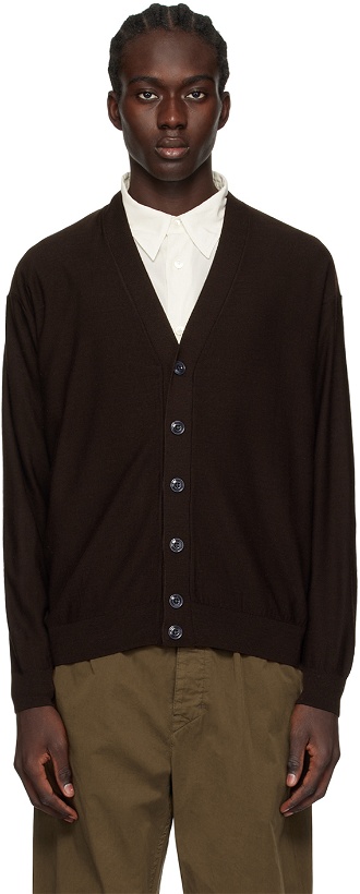 Photo: LEMAIRE Brown Twisted Cardigan