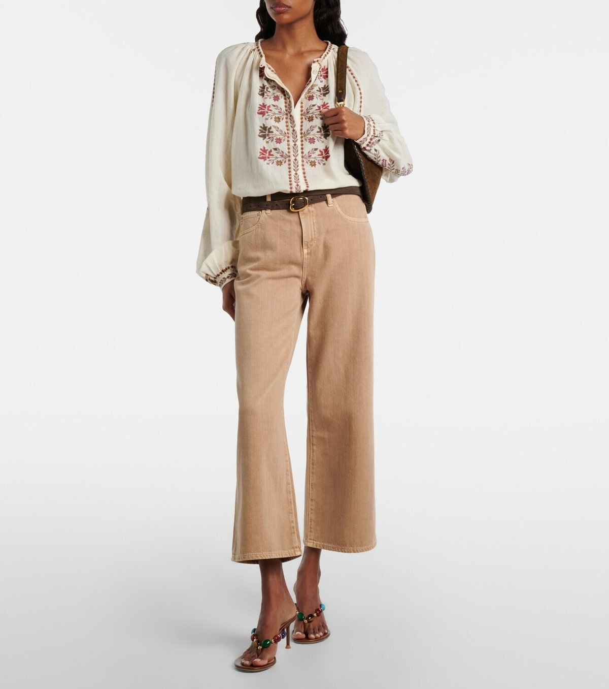 AG Jeans Saige cropped wide-leg jeans