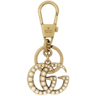 Gucci Gold GG Pearl Keychain