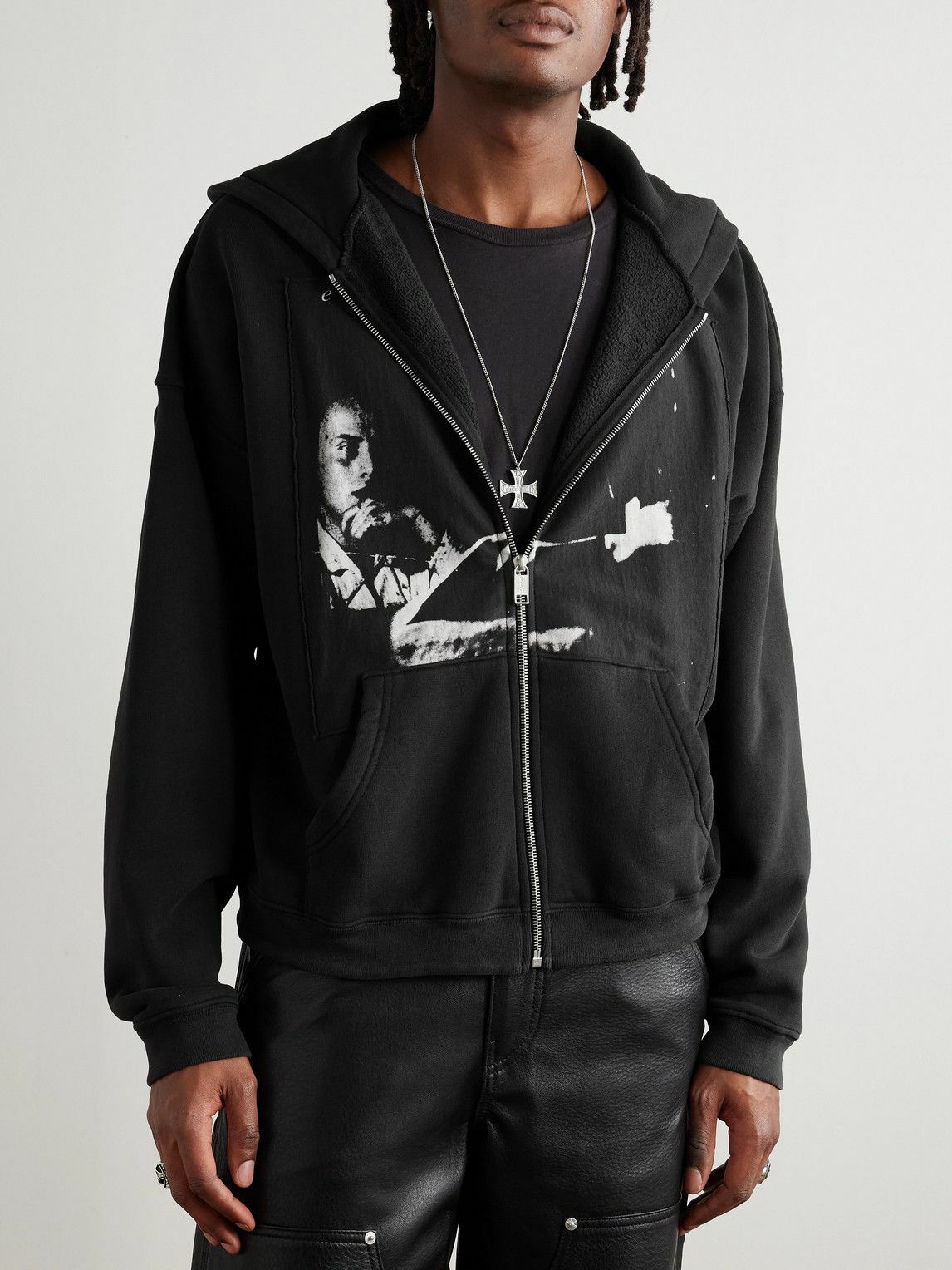 Enfants Riches Déprimés - Assemblage Printed Cotton-Jersey Hoodie