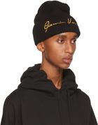 Versace Black & Yellow GV Signature Beanie