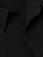 Kaptain Sunshine - Work Button-Down Collar Cotton and Linen-Blend Gabardine Shirt - Black