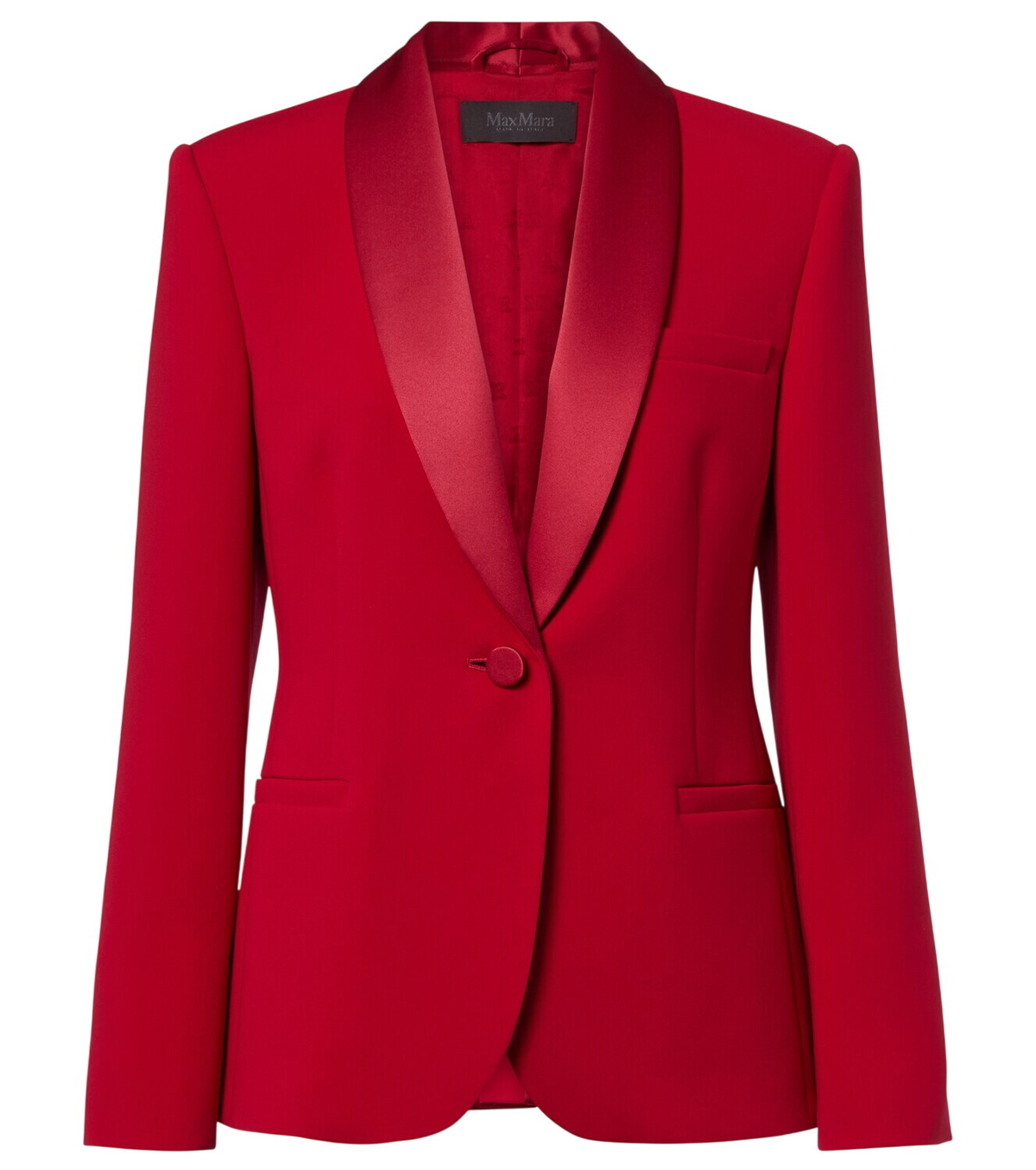 MAX MARA - Smirne High Neck Wool Jacket W/ Zip Max Mara