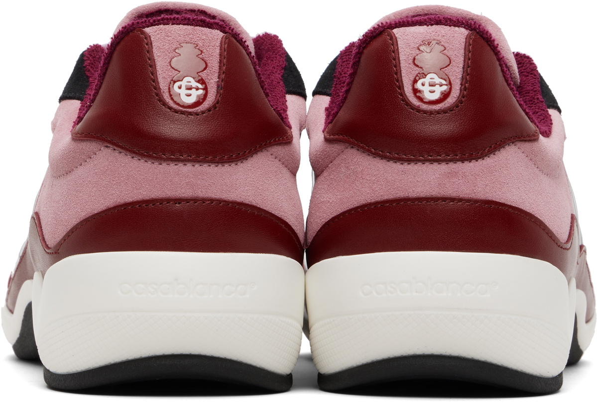 Casablanca Burgundy & White Squash Indoor Sneakers