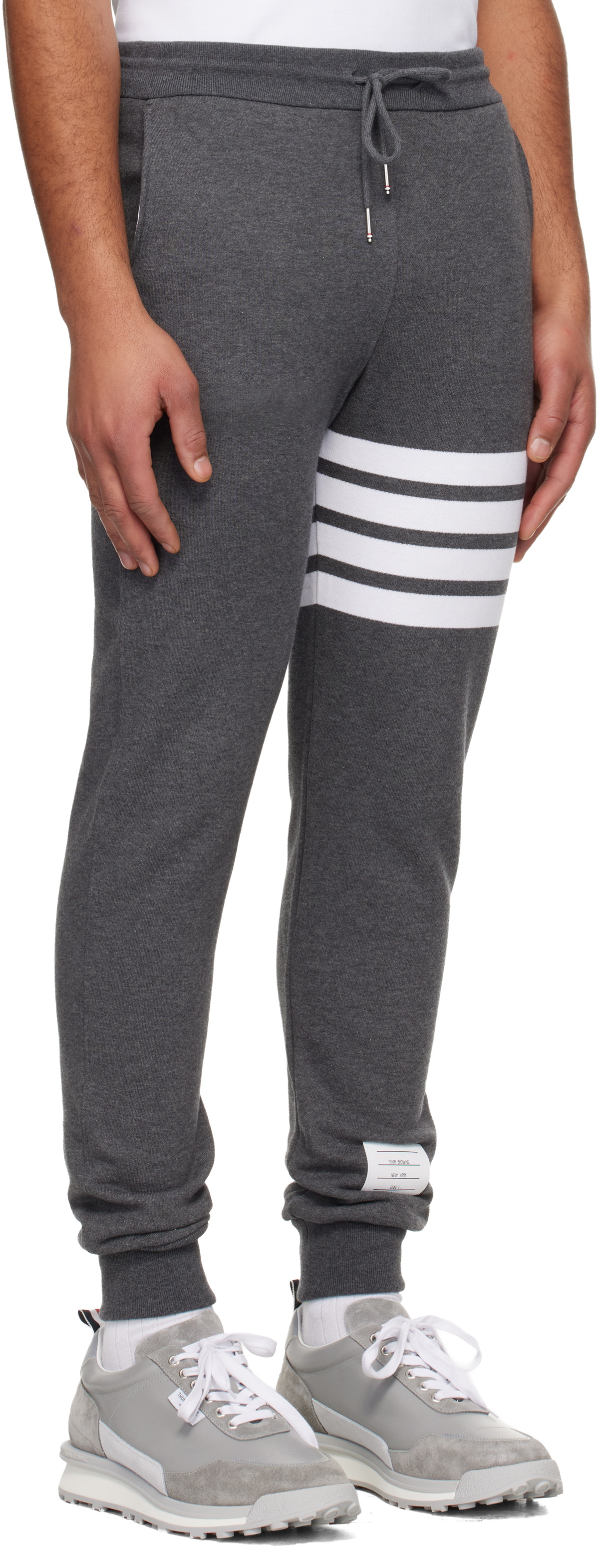 Thom Browne Gray Classic Loopback 4-Bar Sweatpants