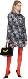 Puppets and Puppets Black & White Jacquard Coat