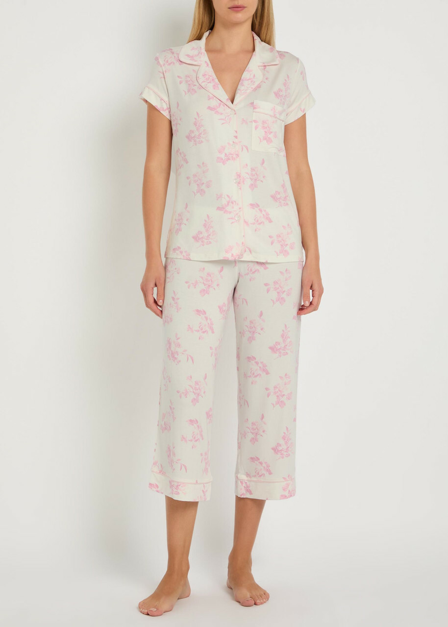 Eberjey Gisele Floral-print Jersey Pyjama set Pink