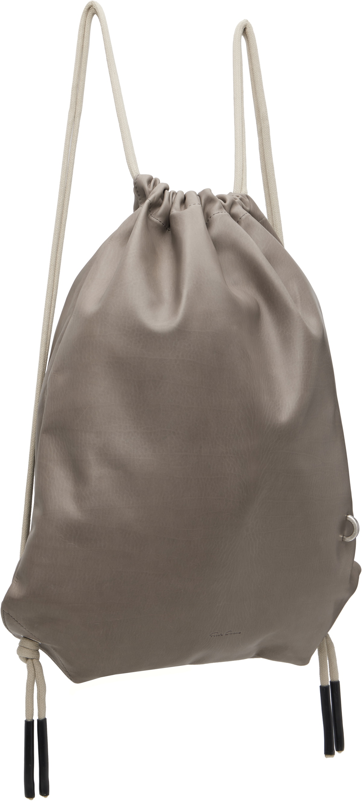 Rick Owens Gray & Off-White Concordians Drawstring Backpack