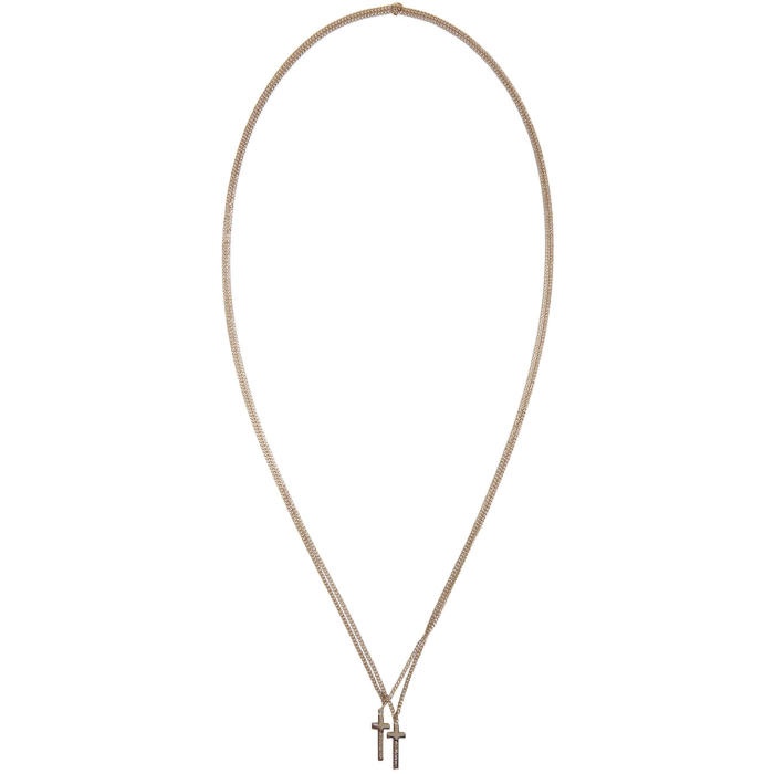Photo: Dsquared2 Gold Double Cross Necklace