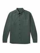 A.P.C. - Mateo Button-Down Collar Logo-Embroidered Cotton-Twill Shirt - Green