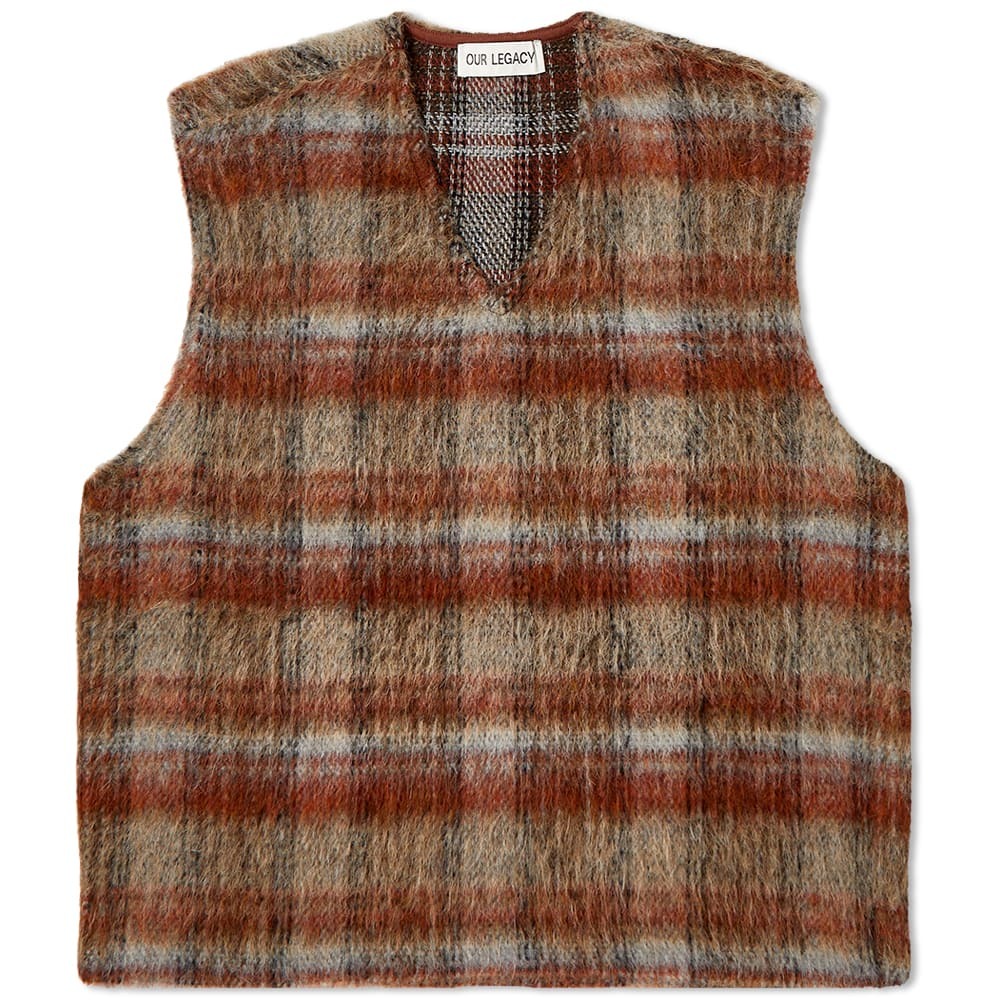 OUR LEGACY Double Lock Checked Wool-Blend Vest for Men