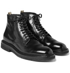 Officine Creative - Stanford Distressed Leather Boots - Men - Black