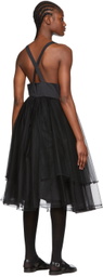 Noir Kei Ninomiya Black Cotton Midi Dress